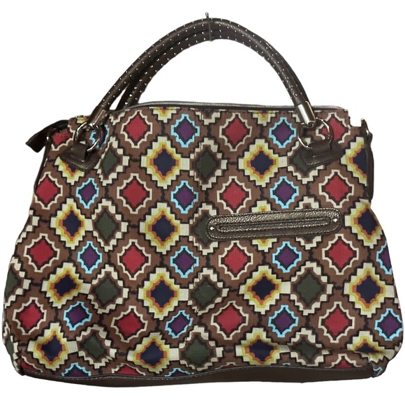 Relic Shoulder Bag 13x10x2.5 Colorful Stained Glass Pattern Logo Charm‎ Colorful - Picture 5 of 13